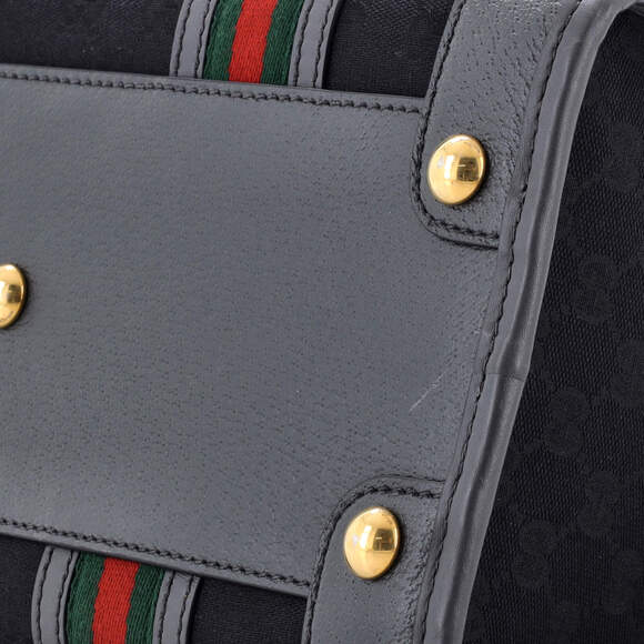 Gucci Bauletto Top Handle Bag Gg Canvas #237363G14B - Picture 6 of 7